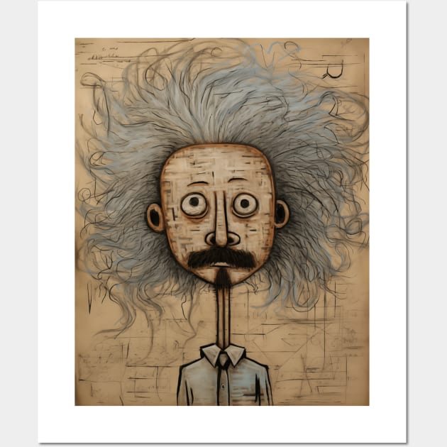 Genius Unleashed-Abstract Einstein Portrait Wall Art by saveasART